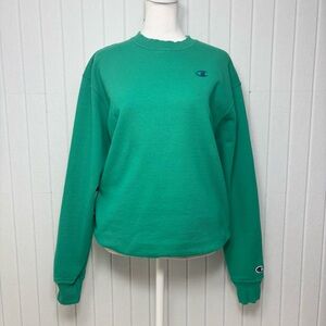 Champion crewneck Vintage Green Sweatshirt Unisex Size S